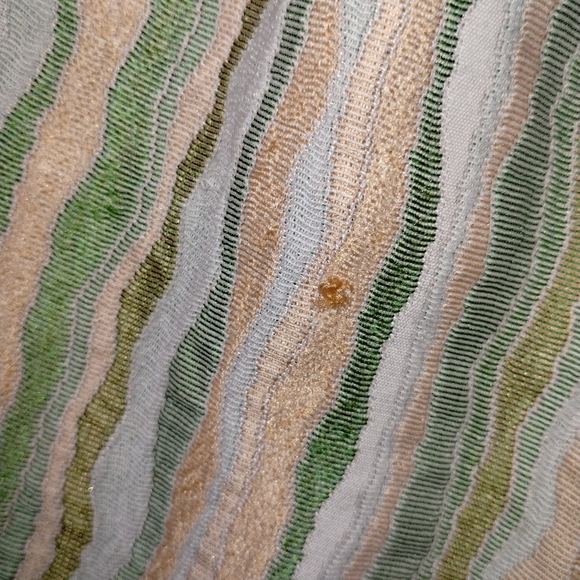 Gregory Parkinson Anthropologie Skirt Peach Green Cream Stripe size 0 - Picture 9 of 17